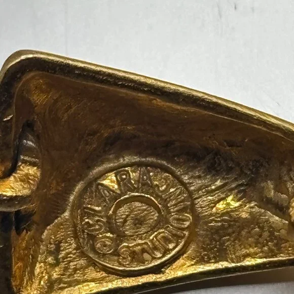 VTG Clara Studio Geometric Link Bracelet Fold-Over Insert Clasp 7" Long OOAK - Picture 9 of 11